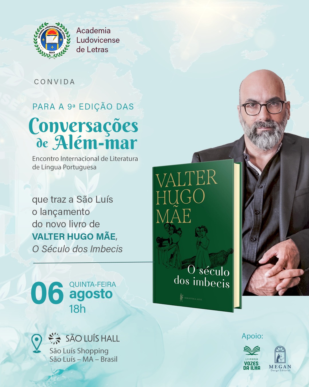 9.ª edição das Conversações de Além-Mar, com VALTER HUGO MÃE